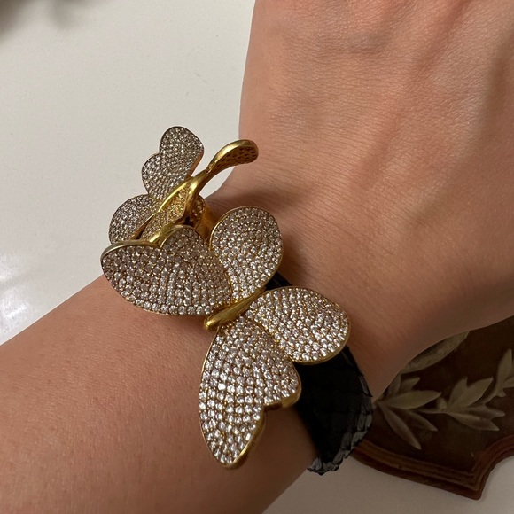 Solid 925 silver butterfly bracelet - Picture 9 of 12